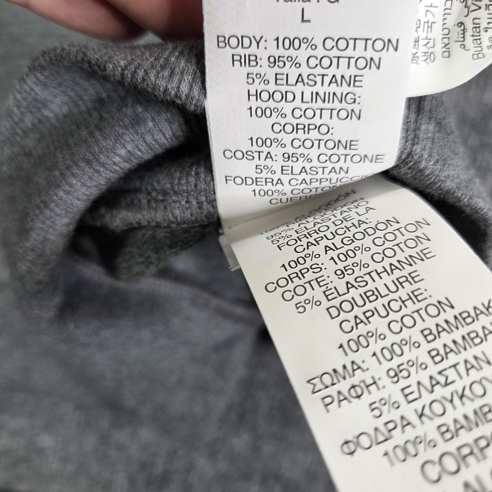 Oakley Teddy Full Zip Hoodie Mens Large Gray Logo Fleece Athletic Sweatshirt - Picture 6 of 9